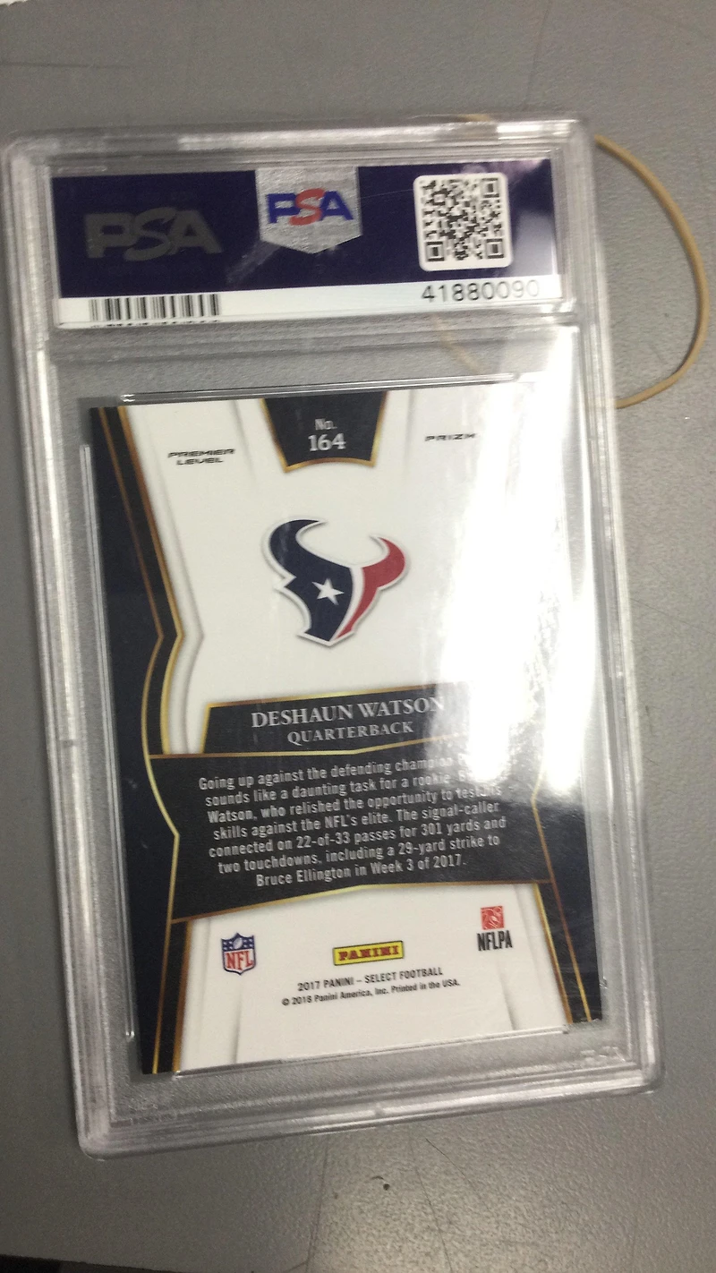 2017 Panini Select 164 Deshaun Watson Silver Prizm PSA 10