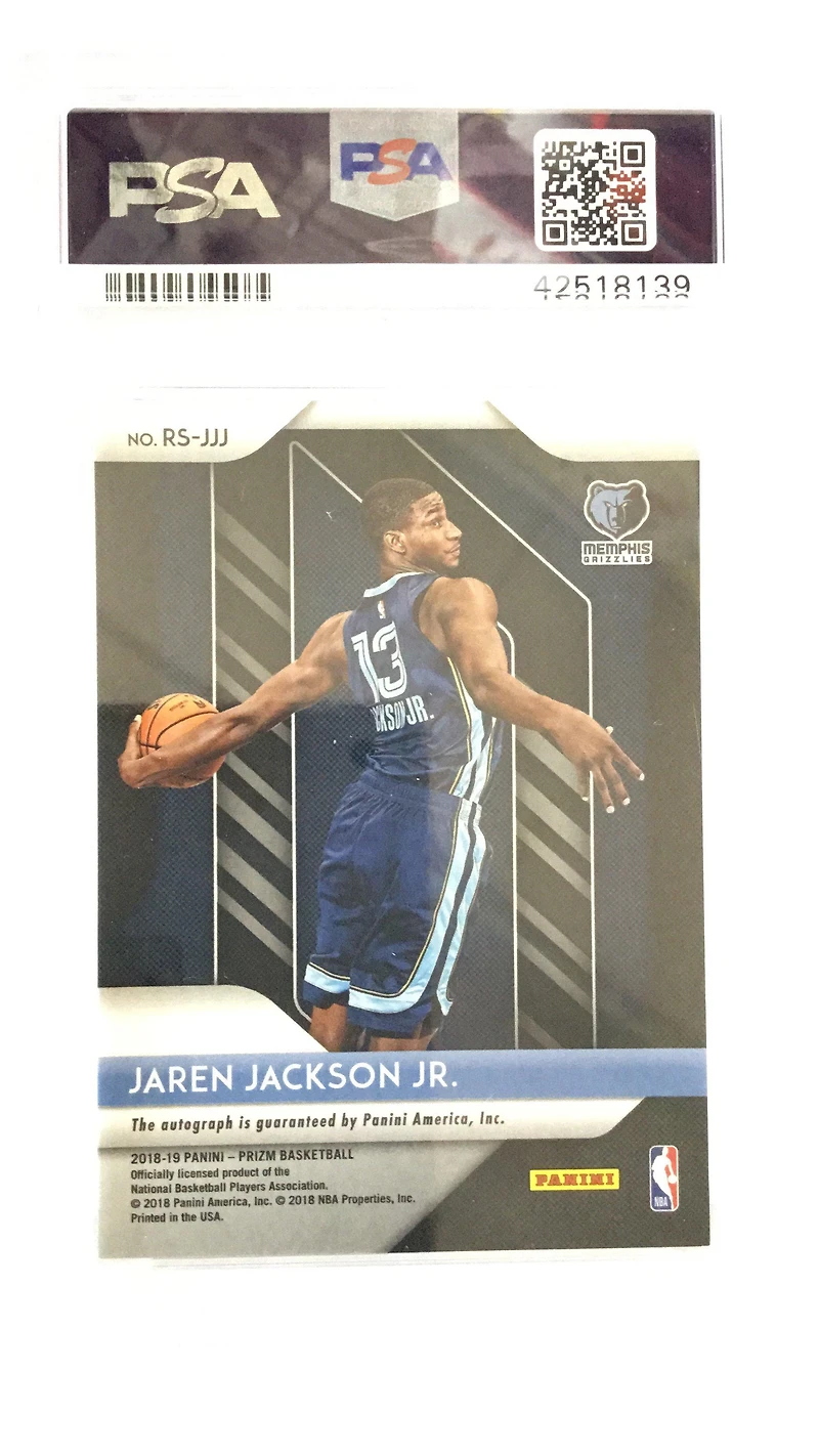 2018 Panini Prizm Rookie Signatures Rsjjj Jaren Jackson Jr. PSA