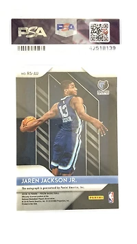 2018 Panini Prizm Rookie Signatures Rsjjj Jaren Jackson Jr. PSA