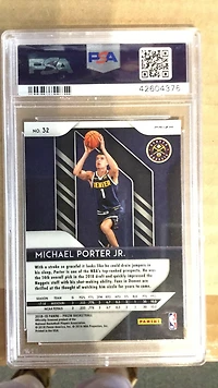 2018 Panini Prizm 32 Michael Porter Jr. Green Pulsar PSA 10