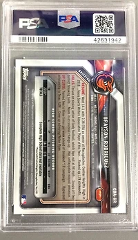 2018 Bowman Draft Chrome Draft Picks Autographs Cdagr Grayson Rodriguez Blue Wave Refractor PSA 10
