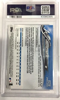 2018 Topps Update Us250 Ronald Acuna Jr. At-bat In Blue Jersey PSA 10