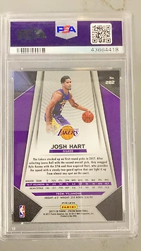 2017 Panini Prizm 282 Josh Hart Silver Prizm PSA 10