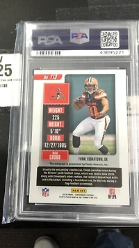 2018 Panini Contenders 113 Nick Chubb Variation-autograph PSA 10