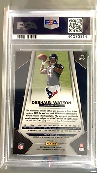 2017 Panini Prizm 279 Deshaun Watson Prizm PSA 9