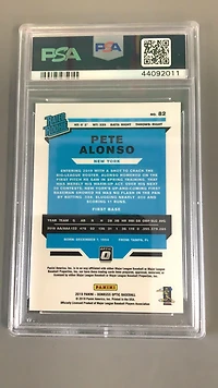 2019 Panini Donruss Optic 82 Pete Alonso PSA 10