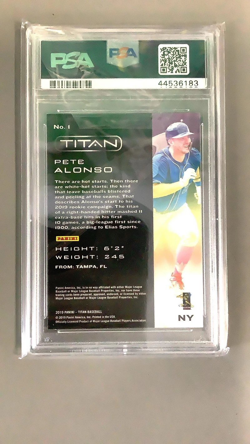 2019 Panini Chronicles Titan 1 Pete Alonso PSA 10