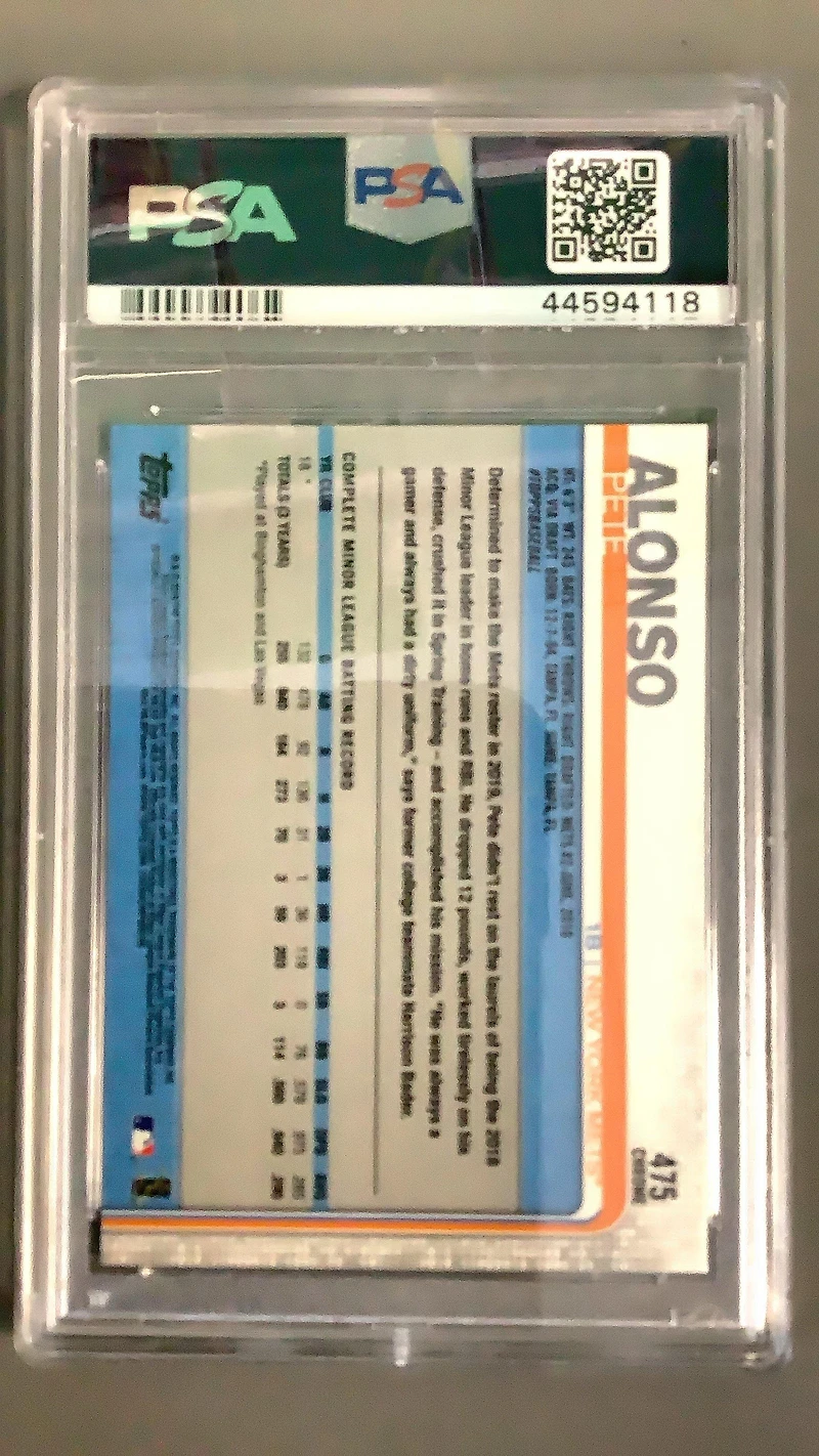 2019 Topps Chrome Sapphire Edition 475 Pete Alonso PSA 10