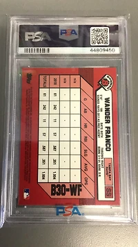 2019 Bowman Prospect Autographs Chrome Wf Wander Franco PSA 9