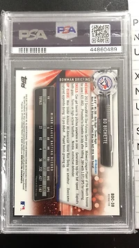 2017 Bowman Draft Bdc38 Bo Bichette Chrome-refractor PSA 10