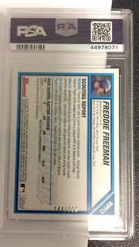 2007 Bowman Draft Picks & Prospects Bdpp12 Freddie Freeman PSA 9