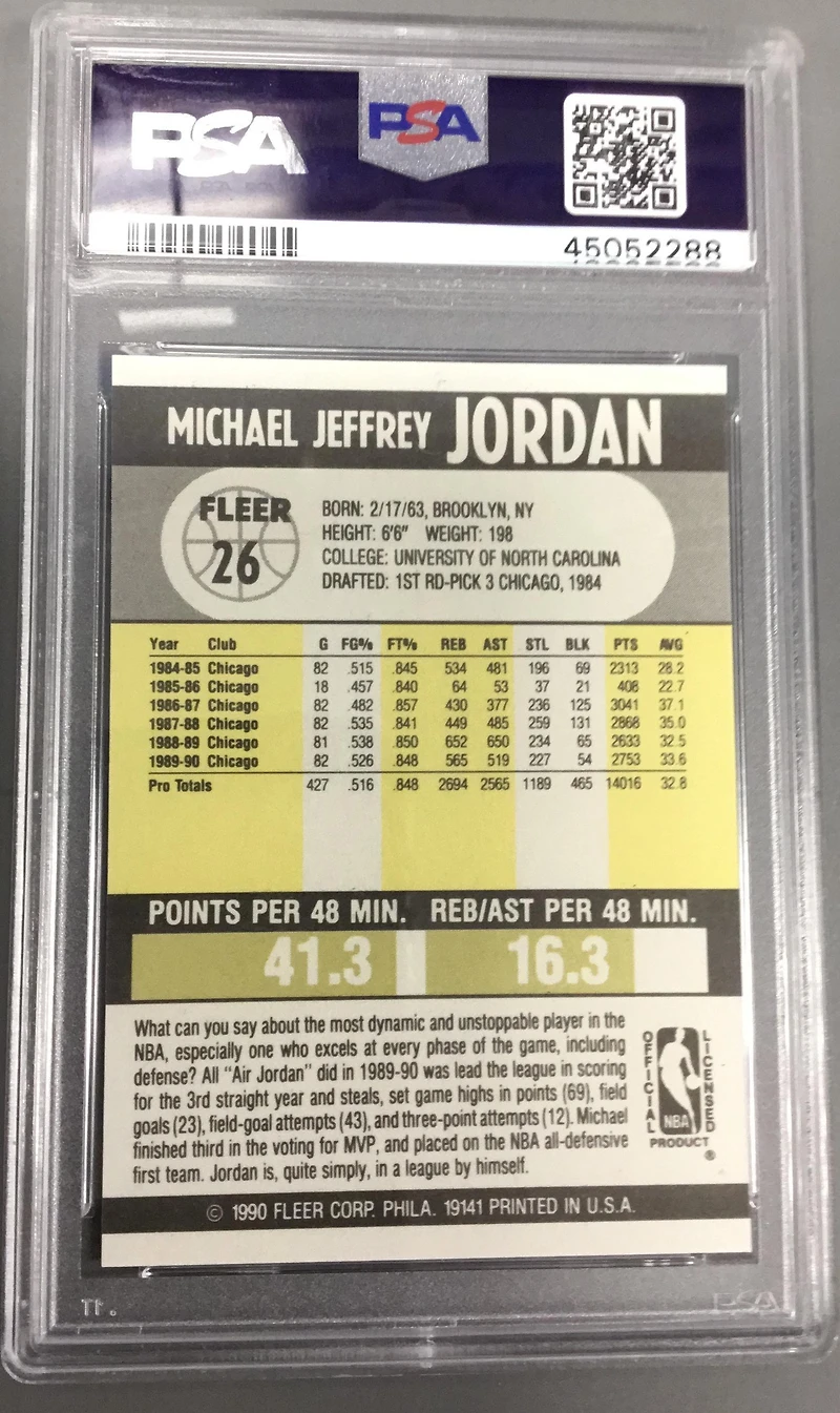 1990 Fleer 26 Michael Jordan PSA
