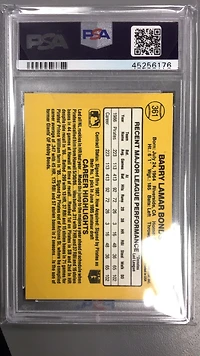 1987 Donruss 361 Barry Bonds PSA 9