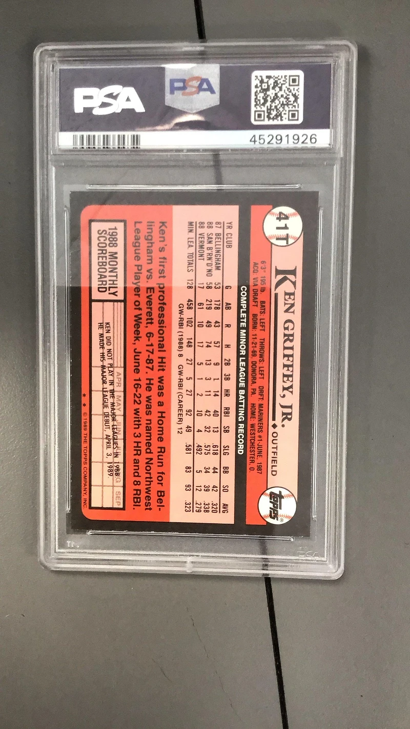 1989 Topps Traded 41t Ken Griffey Jr. PSA