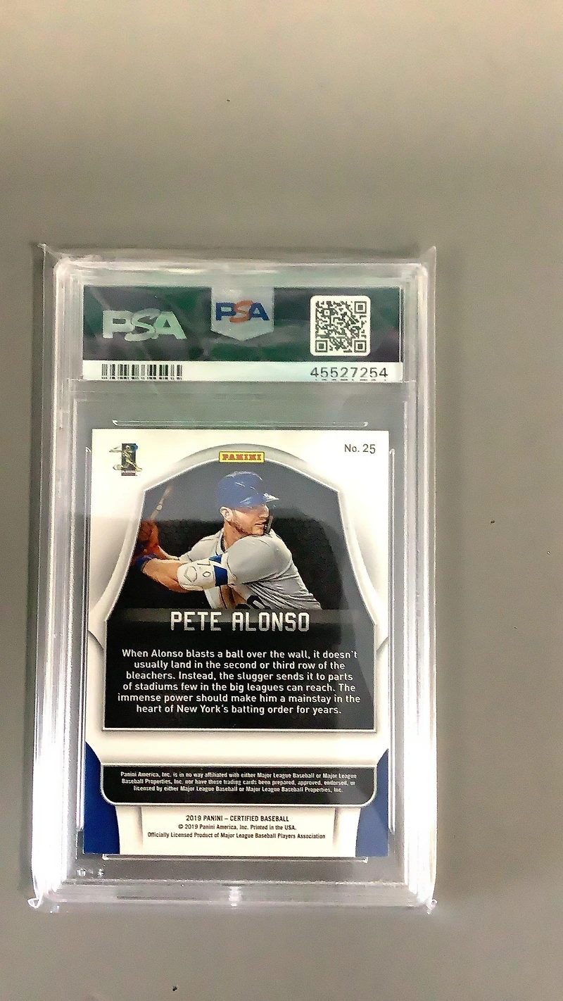 2019 Panini Chronicles Certified 25 Pete Alonso PSA 10