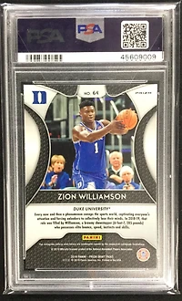 2019 Panini Prizm Draft Picks 64 Zion Williamson Prizm PSA 10