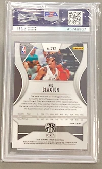 2019 Panini Prizm 292 Nic Claxton Silver Prizm PSA 10