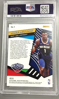 2019 Panini Revolution Rookie Revolution 1 Zion Williamson Fractal PSA 10