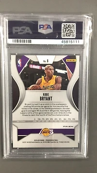 2019 Panini Prizm 8 Kobe Bryant PSA