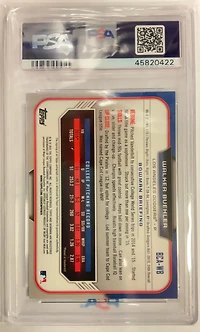 2015 Bowman Chrome Draft Pick Autograph Bcawb Walker Buehler PSA 9
