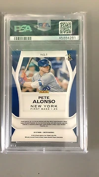 2019 Panini Chronicles Limited 1 Pete Alonso PSA 10