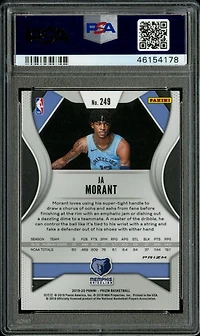 2019 Panini Prizm 249 Ja Morant Green Ice PSA 9