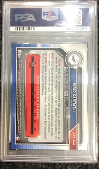 2019 Bowman Prospect Autographs Chrome Dca Diego Cartaya PSA 10