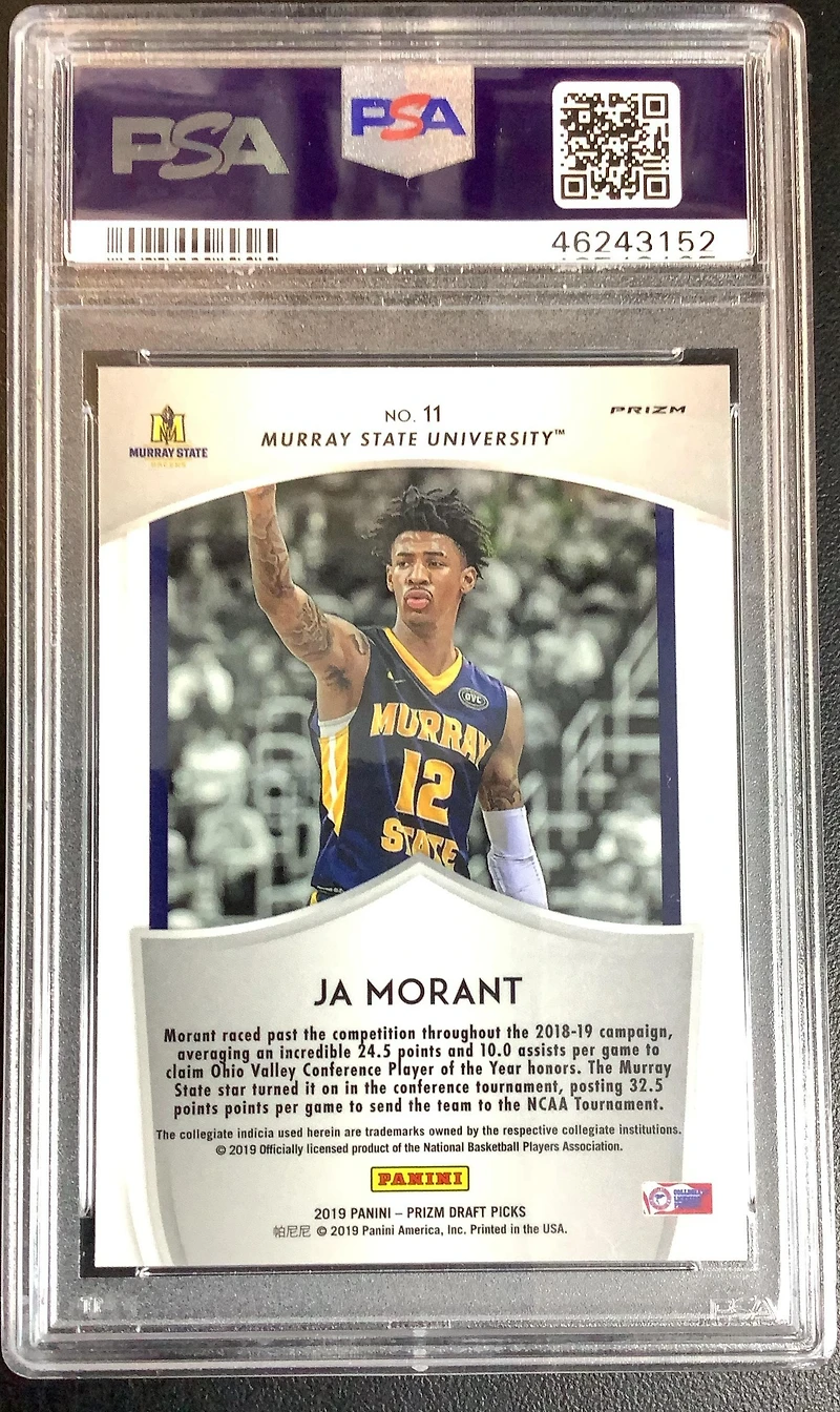 2019 Panini Prizm Draft Picks Ja Morant Pink Pulsar Prizm PSA