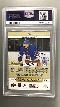 2019 Upper Deck Canvas C91 Kaapo Kakko PSA 10