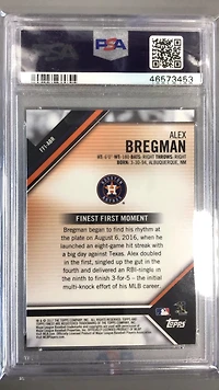 2017 Finest Finest Firsts Ffiabr Alex Bregman PSA 9