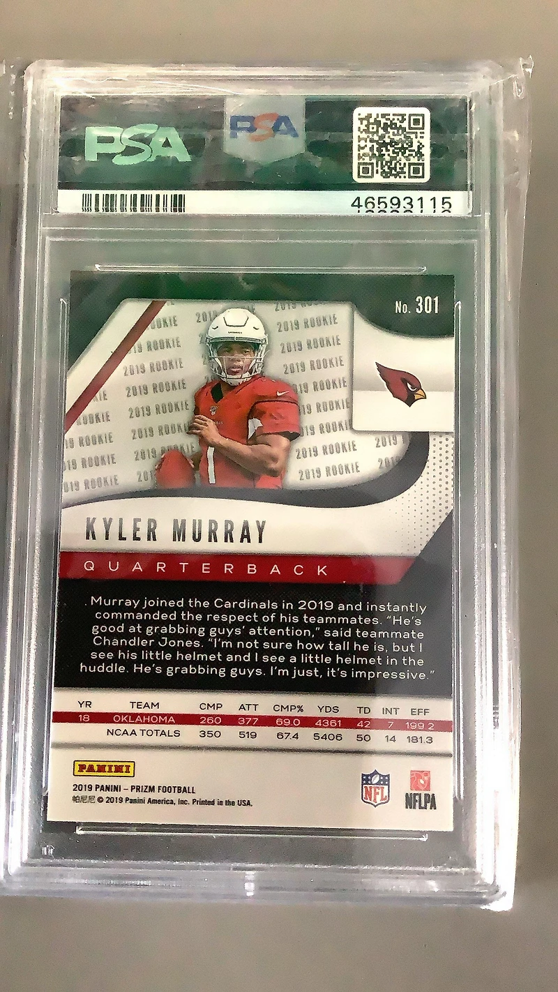2019 Panini Prizm 301 Kyler Murray PSA