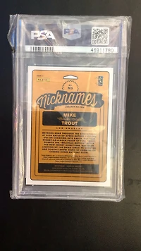 2019 Panini Donruss Nicknames N3 Mike Trout PSA 10