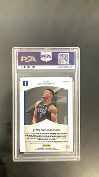 2019 Panini Prizm Draft Picks 51 Zion Williamson Pink Pulsar Prizm PSA 10