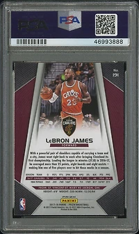 2017 Panini Prizm 191 Lebron James Red White Blue Prizm PSA 9