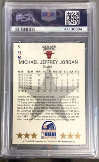 1990 Hoops 5 Michael Jordan All-star PSA