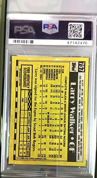 1990 Topps 757 Larry Walker PSA 10