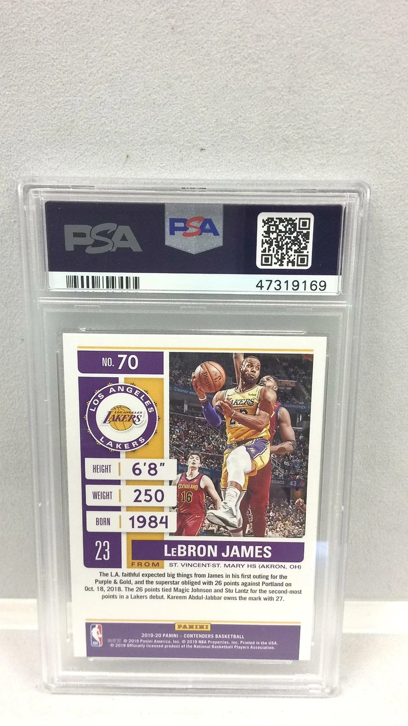 2019 Panini Contenders 70 Lebron James PSA 10