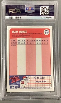 1990 Fleer Update U-87 Frank Thomas PSA