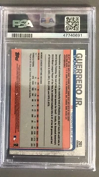 2019 Topps Chrome 201 Vladimir Guerrero Jr. Prism Refractor PSA