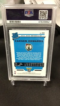 2019 Panini Donruss 231 Carsen Edwards PSA 9