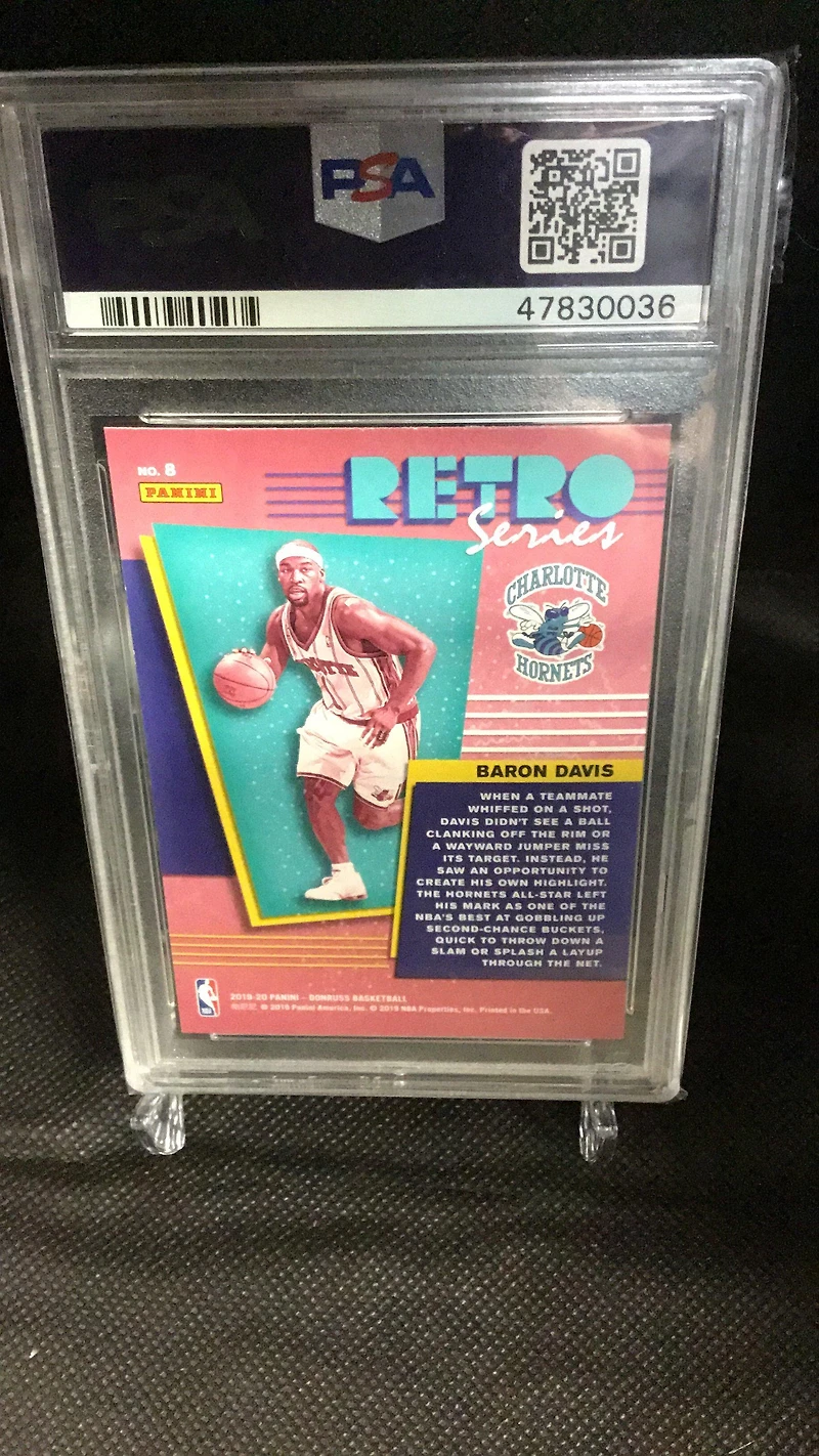 2019 Panini Donruss Retro Series 8 Baron Davis PSA 9