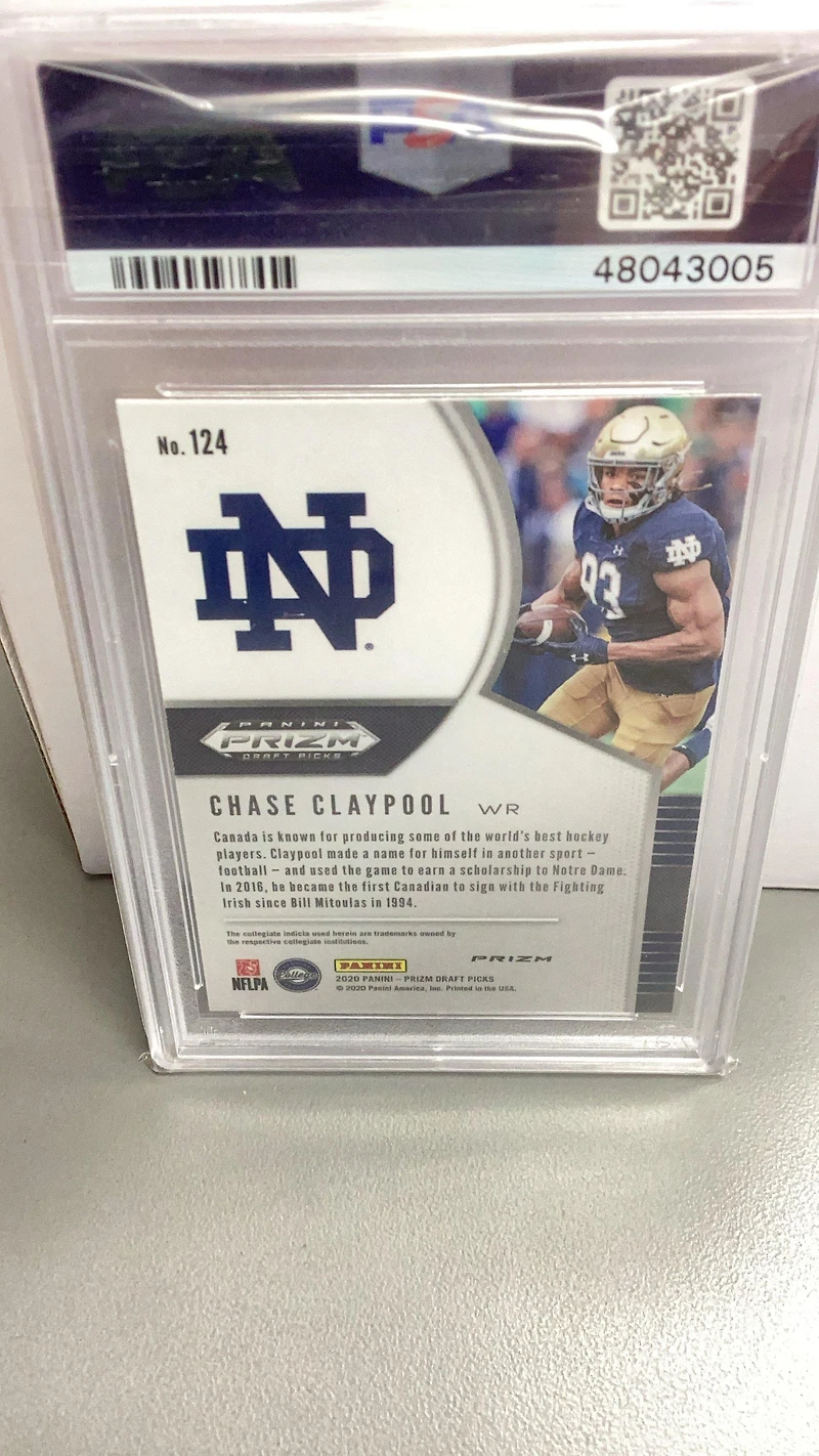 2020 Panini Prizm Draft Picks 124 Chase Claypool Orange Prizm PSA 10