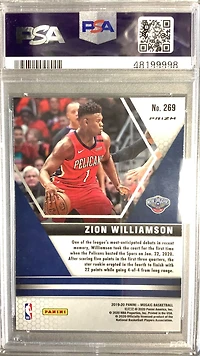 2019 Panini Mosaic 269 Zion Williamson PSA