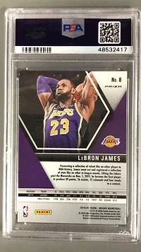 2019 Panini Mosaic 8 Lebron James Mosaic PSA 10