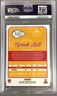 2016 Panini Donruss Optic 117 Tyreek Hill Pink PSA 10