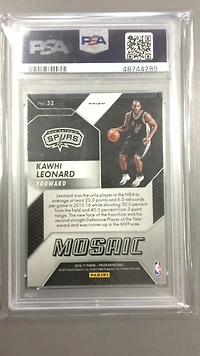 2016 Panini Prizm Mosaic 52 Kawhi Leonard PSA 10