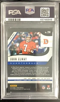 2019 Panini Prizm 290 John Elway Lazer Prizm PSA 10