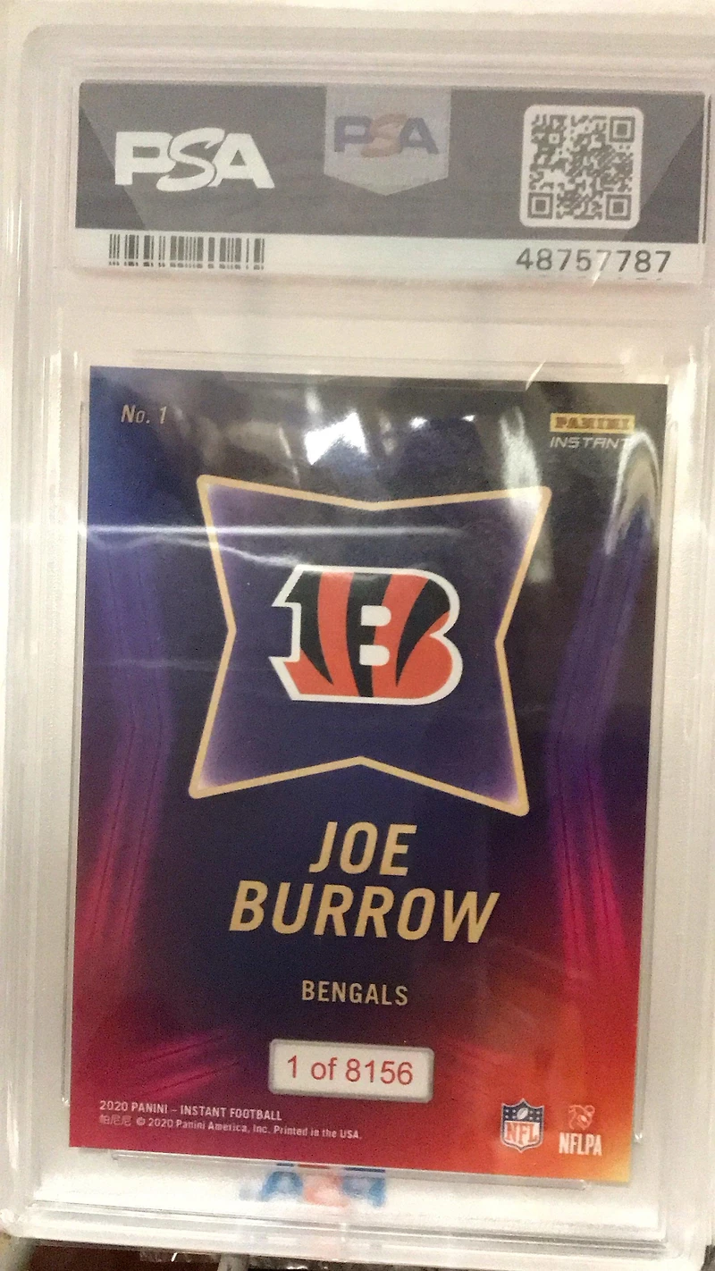 2020 Panini Instant Draft Night 1 Joe Burrow PSA 9
