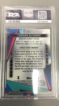 2020 Finest Firsts Ff1 Yordan Alvarez PSA 10