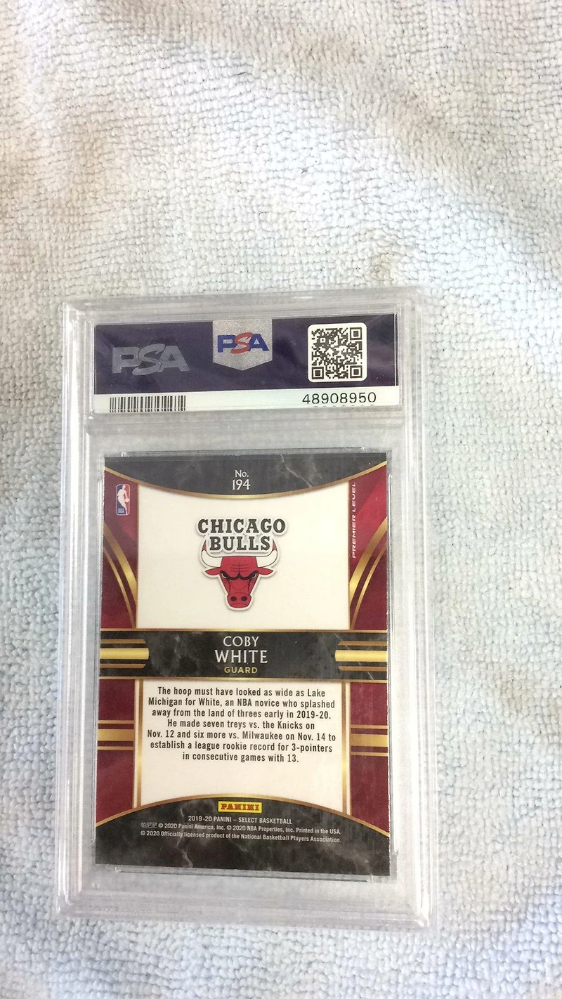 2019 Panini Select Coby White PSA 10